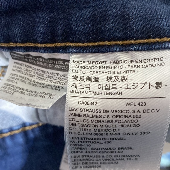 Vintage Levi 511 high waisted dark blue wash skinny jeans 511s - Picture 5 of 7